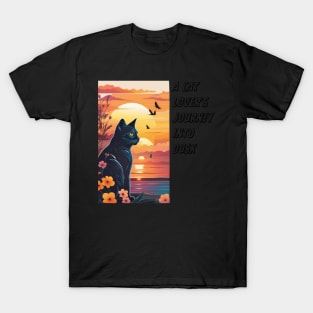 A Cat Lover's Journey into Dusk T-Shirt
